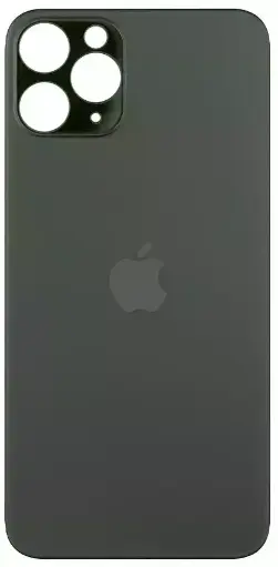 [893967] Back cover for iPhone 11 Pro, green, no need to remove the camera glass, big hole, matte midnight green