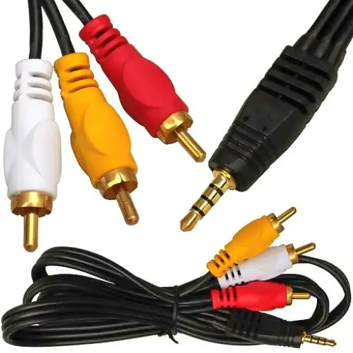 [4821000088777] Stereo cable 3.5 to 2 RCA (tulip), length 1.2 meters