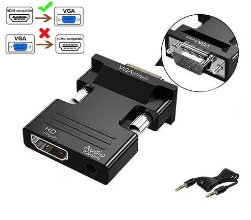 [2000000001562] Конвертер з HDMI на VGA OUT Black (6737)