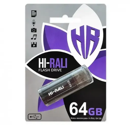 [2020000247500] USB Flash Drive Hi-Rali Stark 64gb (Чорний)