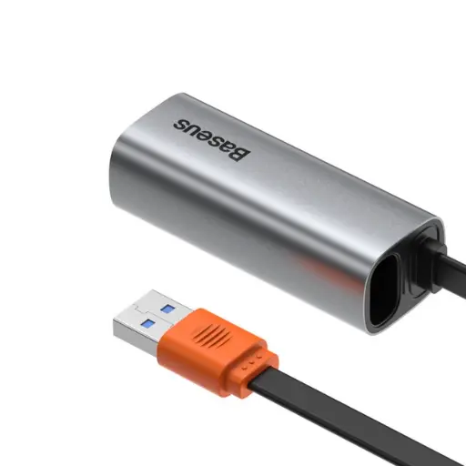 [6953156220812] HUB USB Baseus Steel Cannon Series USB A Gigabit LAN Adapter/CAHUB-AD0G