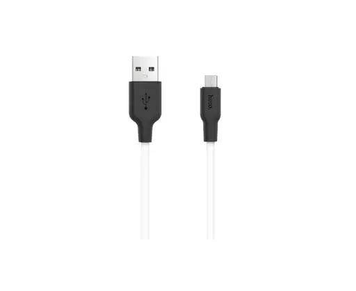 [6957531071389] Кабель Micro Hoco X21 Silicone (Чорно-білий)