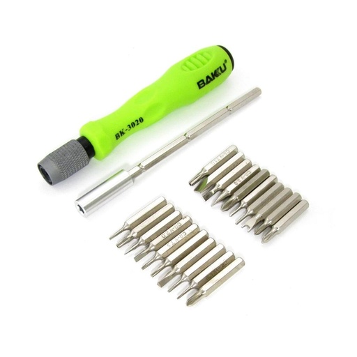 [9690] Screwdriver set BAKU BK-3020 (Handle+20 bits)