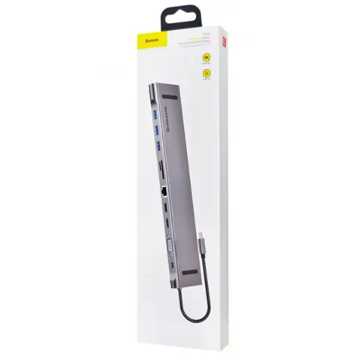 [22726] Baseus Enjoyment Series Type-C Notebook USB Hub (PD/HD4K*2/VGA/RJ45/SD/TF/USB*3/Adapter)