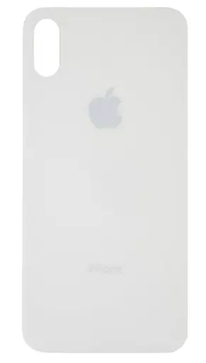 [12256] Back cover Apple iPhone X, large cutout for the camera, White