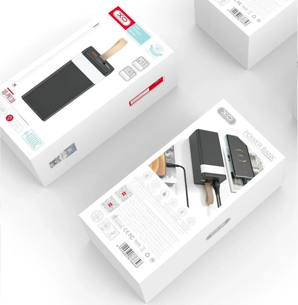 [6920680876846] Power bank XO PR130 PD 20W QC 22.5W 40000 mAh (Black)