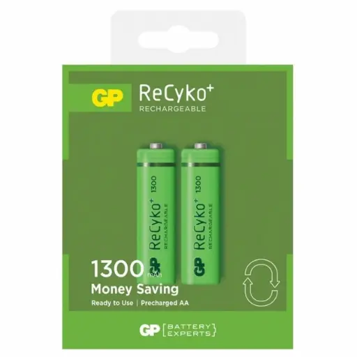 [91502] Акумуляторна батарея AA (R-6) GP ReCyko1300mAh (130AAHCE-2GBE2) (2шт на блістері)