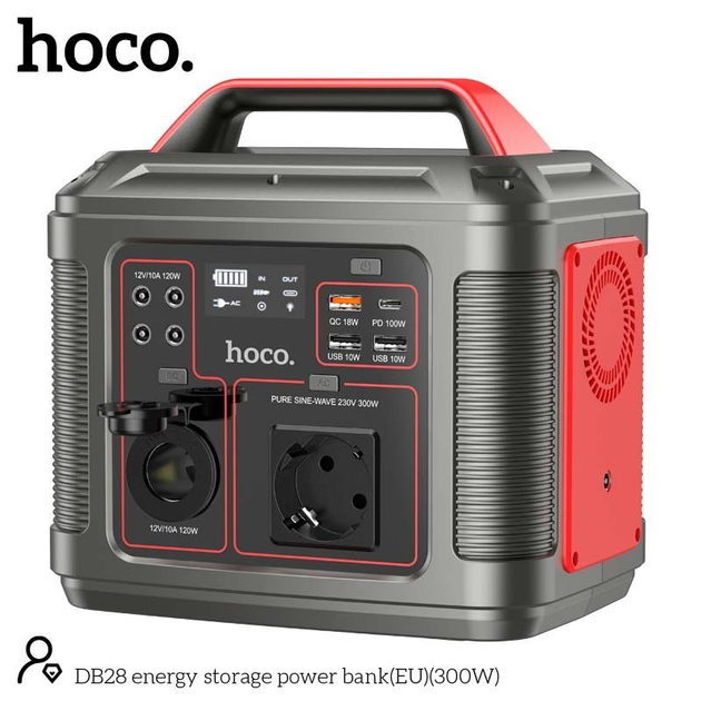 [4821000120583] Зарядна станція Hoco DB28 300Wh (EU plug)