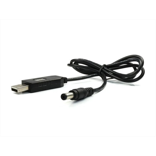 [40880] USB cable for router with voltage converter 5V - 12V USB - DC 5.5 x 3.5 0.5A 1m black