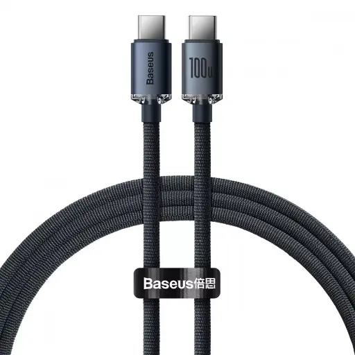 [35107] Кабель Baseus Crystal Shine Series Type-C to Type-C 100W (1.2m) (black)