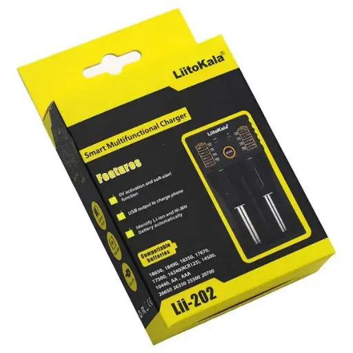 [41288] LiitoKala Lii-202 universal charger for 18650, AA, AAA Li-Ion, LiFePO4, Ni-MH/Cd + PowerBank