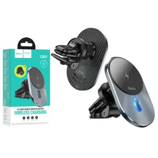 [34262] Car Holder with Wireless Charger Hoco CA91 Magic Magnetic