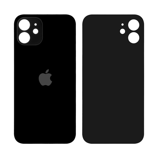 [10001595] Back cover Apple iPhone 12, large cutout for the camera, Black