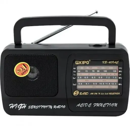 [4821000126004] Kipo KB-409 AC radio, powerful FM radio with USB, powered by R20 battery or mains