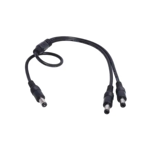 [41434] Power cable splitter for router DC 5.5x2.1 to 2 DC 5.5x2.1 0.5m black