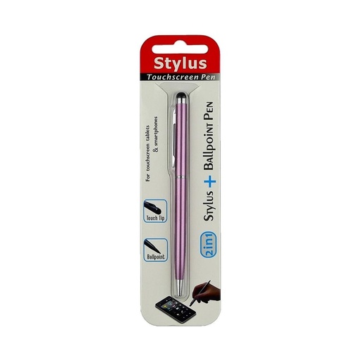 [24927] Capacitive stylus PS100, with ballpoint pen, metal, pink