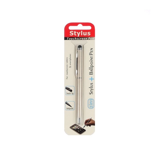 [27519] Capacitive stylus PS100, with ballpoint pen, metal, gold