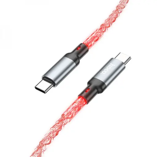 [6931474788825] USB Cable Hoco U112 Shine 60W ype-C to Type-C LED
