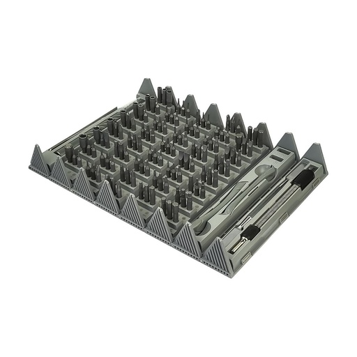 [39520] Kaisi K-8128 tool set (handle, 120 bits, flexible extension, tweezers, 3 blades, magnetizer/demagnetizer)