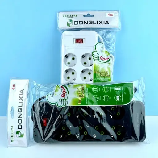 [4821000134290] Extension cord Donglixia F34 for 8 outlets 4m (White)