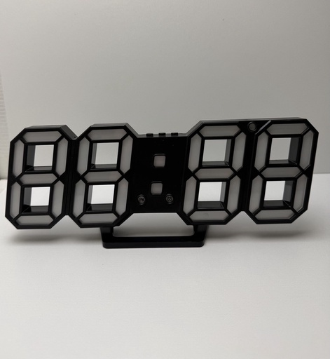 [6942564466097] Desk clock DS-6609 with white backlight (Black)