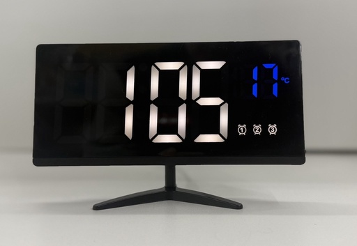 [6942564466158] DS-6615T Desktop Clock Temperature/Date (Black)