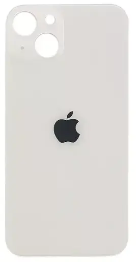 [39730] Back glass of the Apple iPhone 13 mini Starlight case (white) (Big hole)