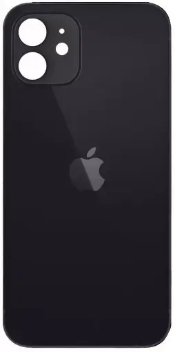 [39045] Back glass of the Apple iPhone 12 Mini Black (Big hole)