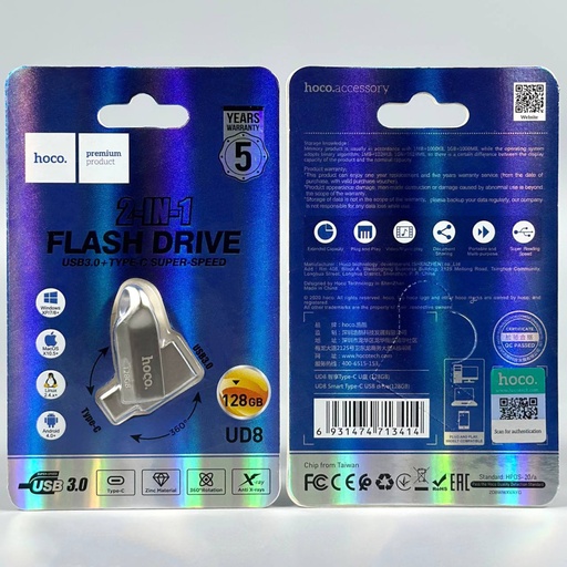 [6931474713414] USB flash drive Hoco UD8 128GB USB 3.0 Smart Type-C