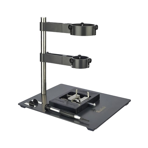 [42117] Hair dryer holder (third arm) Kaisi F-204 (mounting ring diameter 41mm and 63mm) with 2 board holders