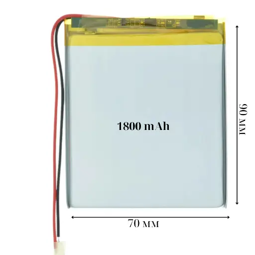 [41276] Акумулятор 307090P універсальний з контролером, 3 х 70 х 93 мм (1800 mAh)/ для планшета