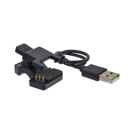 [39308] USB кабель для смарт годинників універсальний прищіпка (3 pin) 3 mm чорний