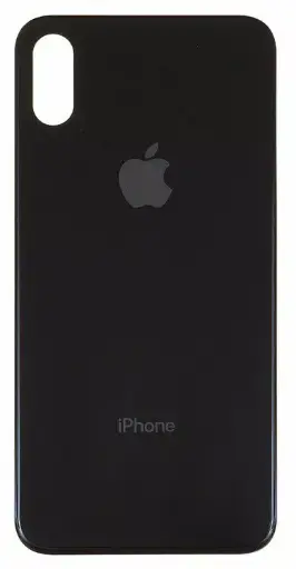 [12333] Back cover Apple iPhone XS, large cutout for the camera, Black