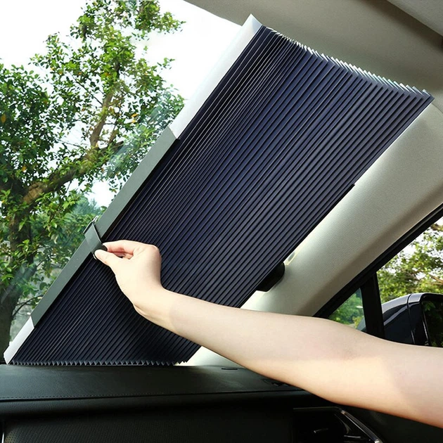 [5785] Sun protection retractable blind on the windshield 155*70