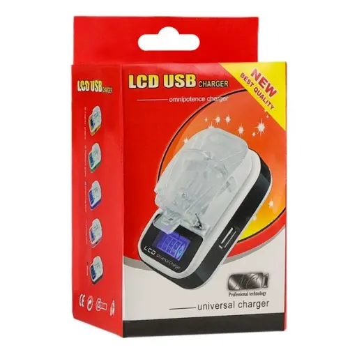 [2020000369134] Network Charger Universal LCD Euro (White-Black)