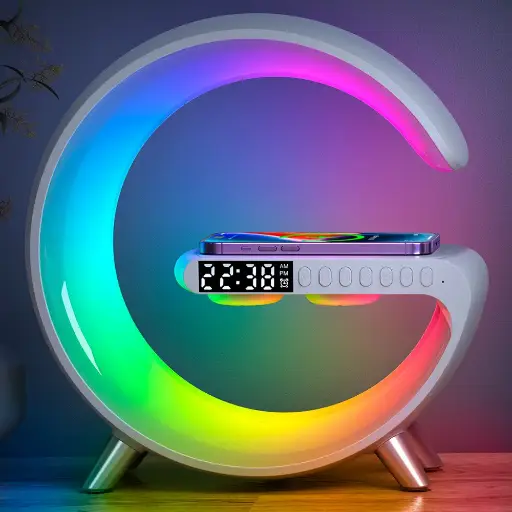 [4821000153987] Table lamp-nightlight with wireless charging and Bluetooth speaker