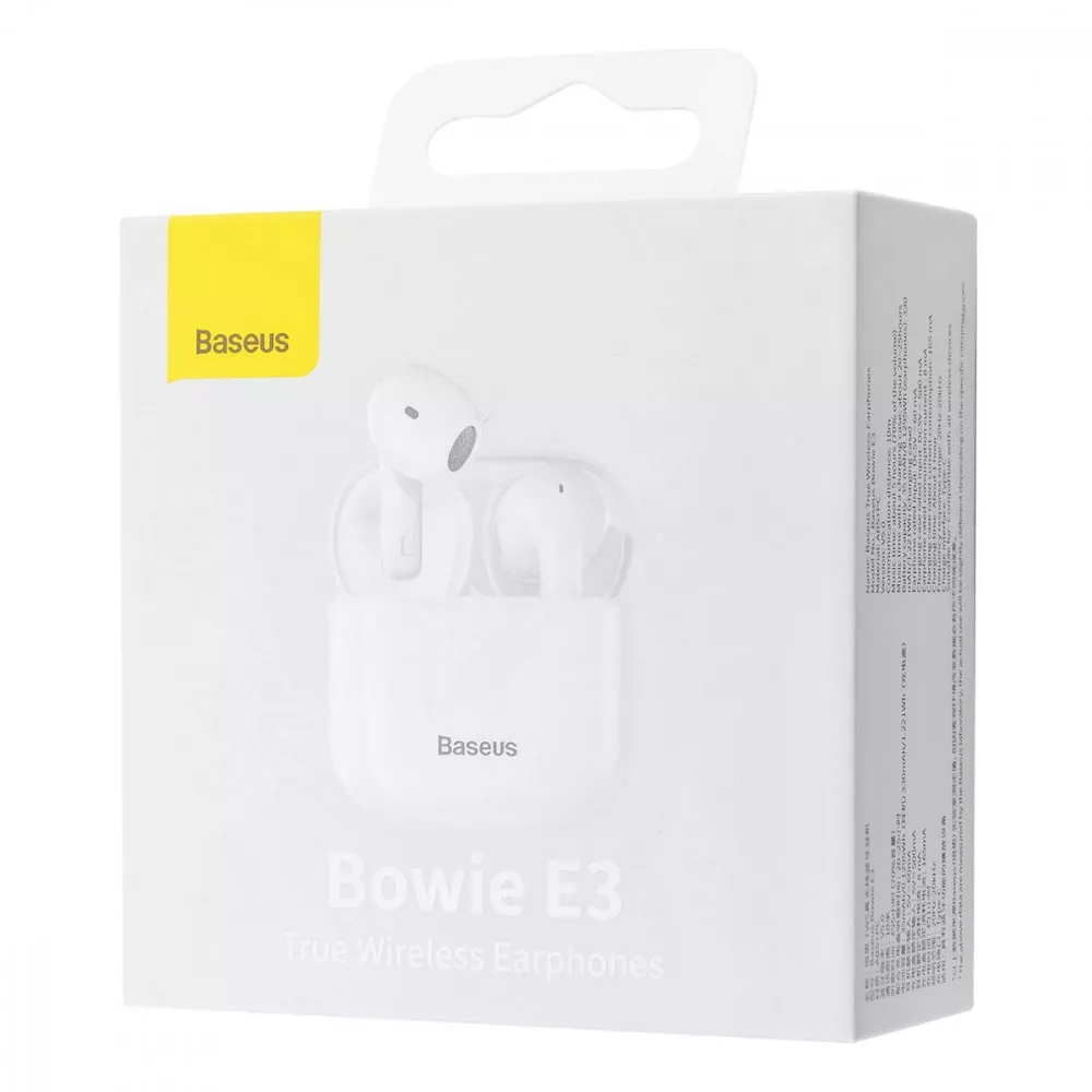 [ 33498] Бездротові навушники Baseus Bowie E3 TWS white