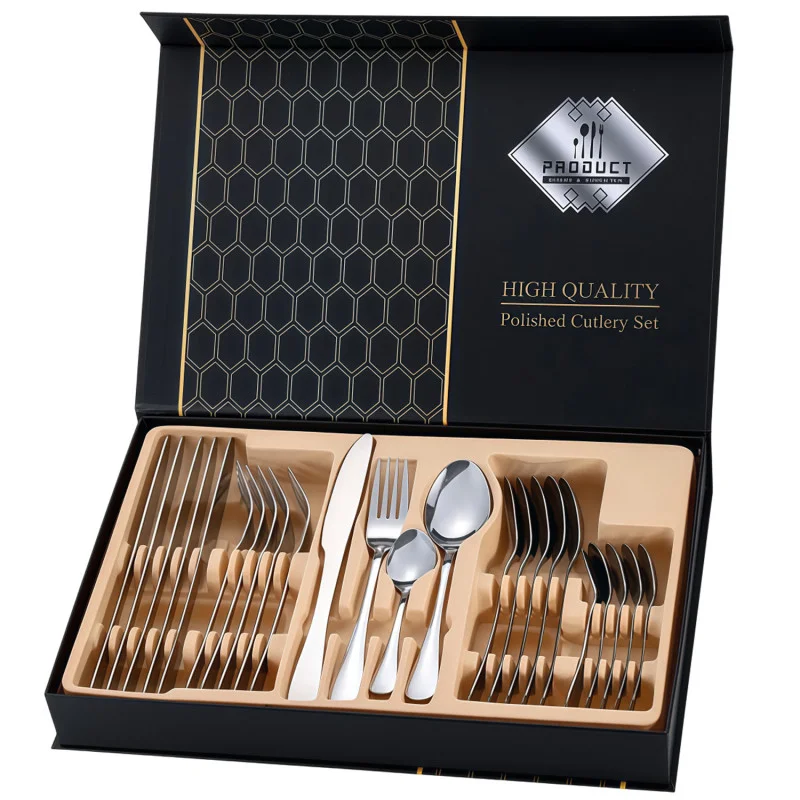 [4821000157596] Set of stainless steel cutlery for 6 people 24 pieces