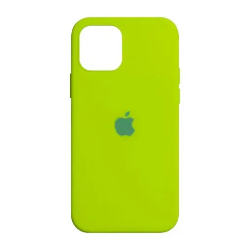 [4821000160008] Накладка Silicone Case Original Full Protective Metal Frame (AA) Box iPhone 12-12 Pro (2020) салатовий