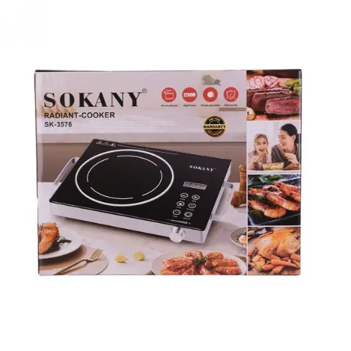 [6974824285698] Infrared electric tabletop glass-ceramic stove 2000 W timer Sokany SK-3569