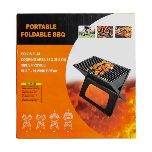 [5561000003255] Portable folding grill with chrome grill