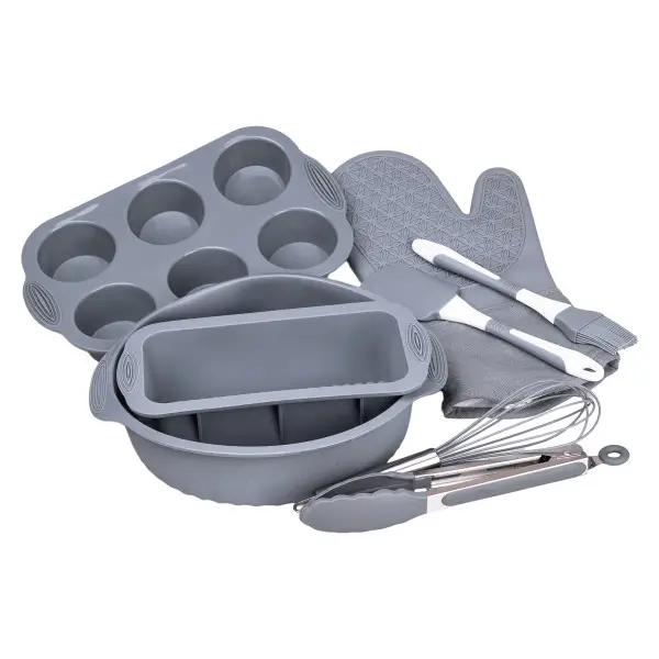 [4821000168332] Baking set 8 items silicone shapes and accessories