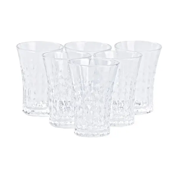 [6970766343656] A set of glasses living home figured under the crunch of 6 pieces of 380 ml