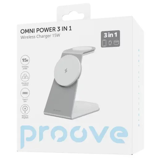 [55539] Wireless Charger Proove Omni Power 3 in 1