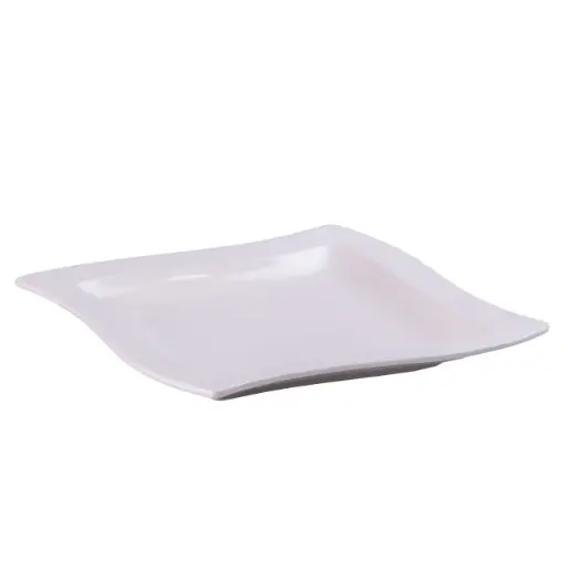 [4821000171981] Flat porcelain square plate 26 cm