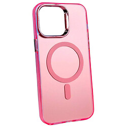 [4821000172568] Накладка Magnetic Matte Color+Glossy Frame MagSafe IPhone 11 2019 6,1" рожевий