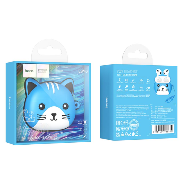 [6931474788870] Wireless Stereo Headset Hoco EW46 (Blue)