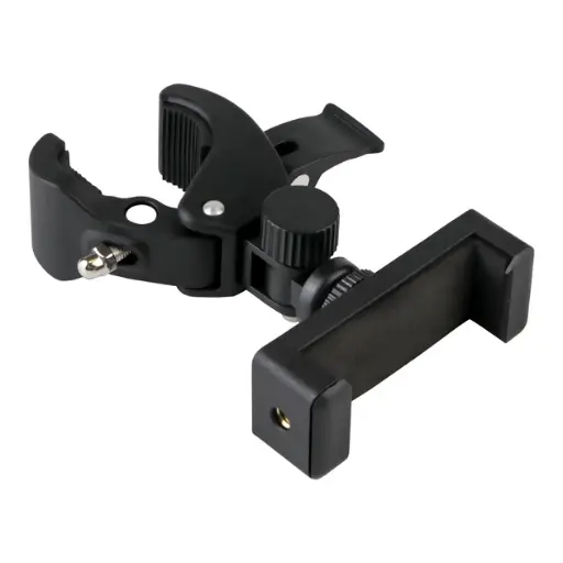 [4821000177143] Eccentric tripod tube phone clip (Black)