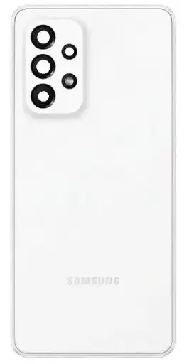 [909657] Back cover for Samsung A536 Galaxy A53 5G, white, with camera glass