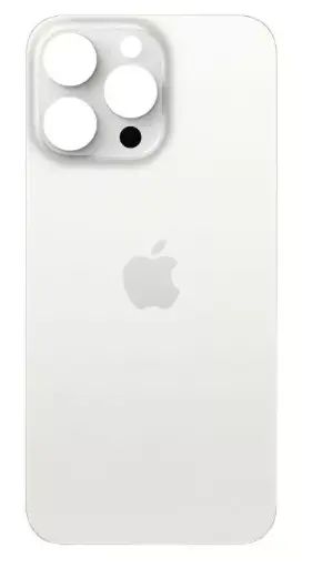 [45262] Back glass of the Apple iPhone 15 Pro White Titanium (white)